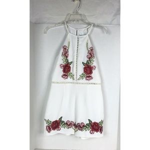 NWT She + Sky Ruby Rose White Sleeveless Romper Holiday Gift for Her